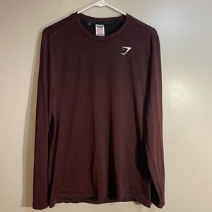 Maroon Gymshark long sleeve shirt